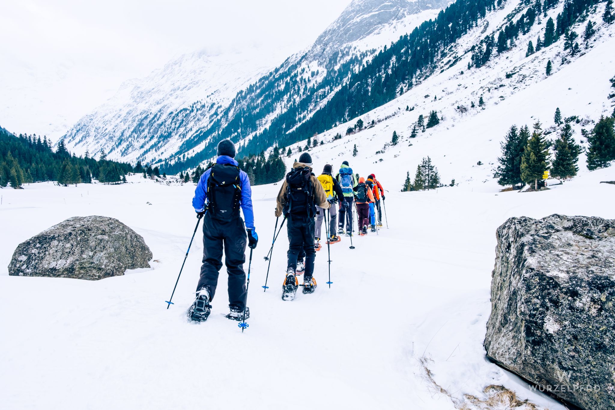 Schneeschuhgrüpplein im Achental
